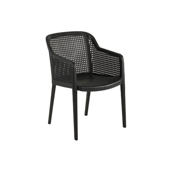 Durable and Stylish Plastic Chair from Jouz Store Black