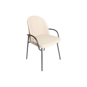 Iron Chair with Fabric Upholstery