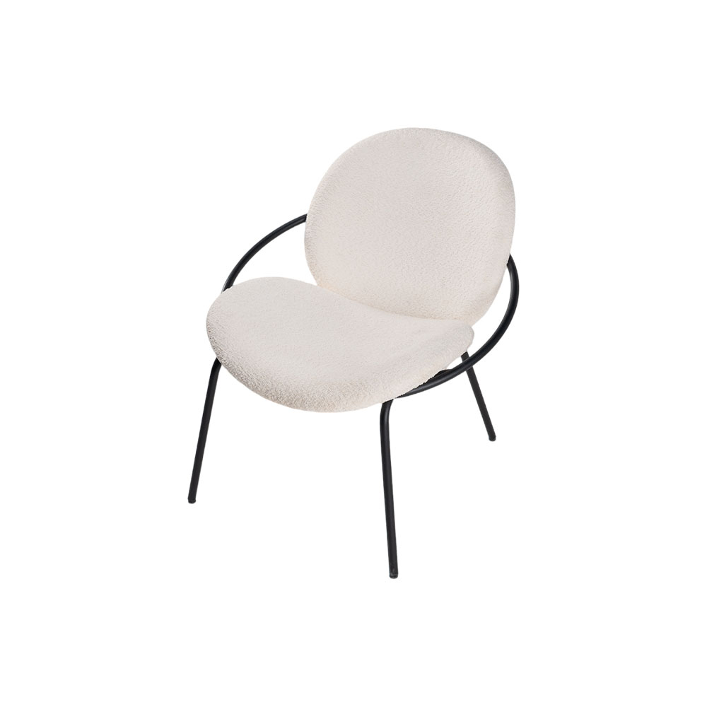 Wooden Chair with White Fabric Upholstery Wooden Chair with White Fabric Upholstery